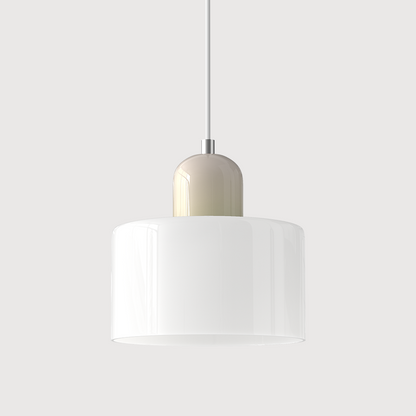 Glass Pendant Light in Cylindrical Shape