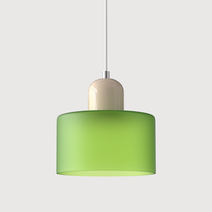 Glass Pendant Light in Cylindrical Shape