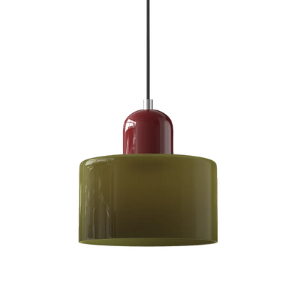 Glass Pendant Light in Cylindrical Shape