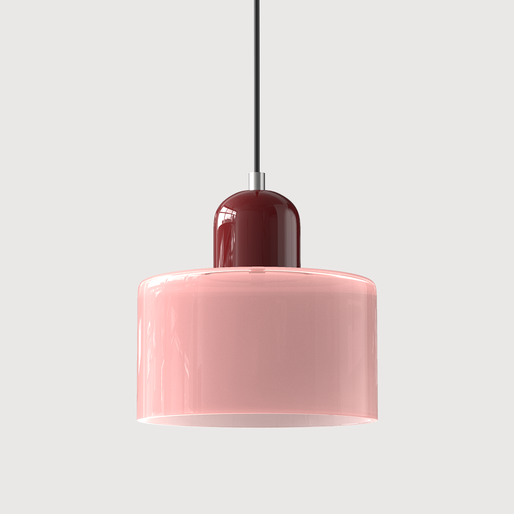 Glass Pendant Light in Cylindrical Shape
