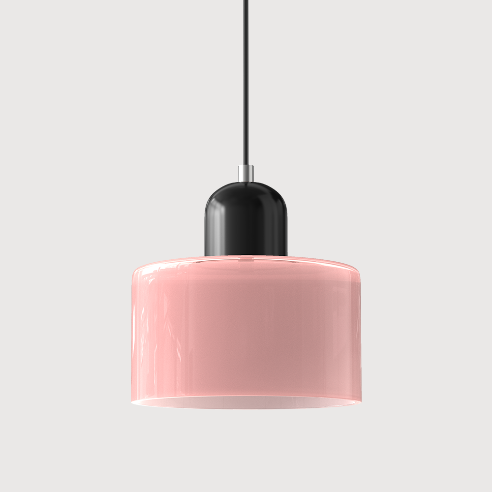 Glass Pendant Light in Cylindrical Shape