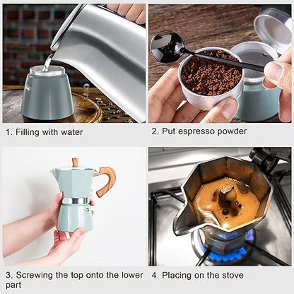 Classic Aluminium Espresso Maker for Stovetop & Outdoor Use