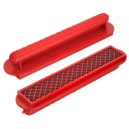 Hot Dog Cutter with Criss-Cross Slots for Uniform Cooking