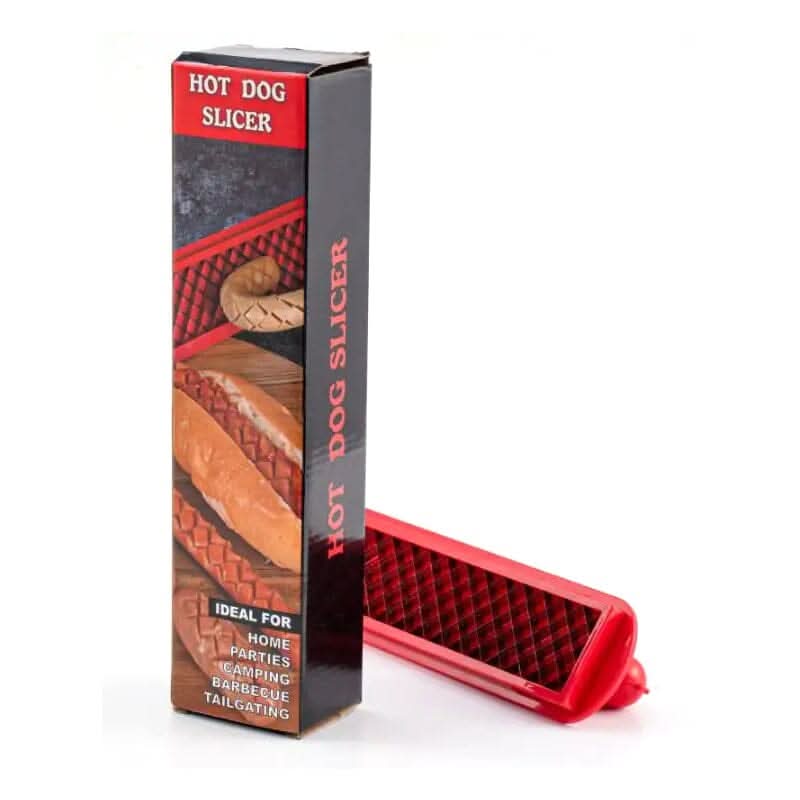 Hot Dog Cutter with Criss-Cross Slots for Uniform Cooking