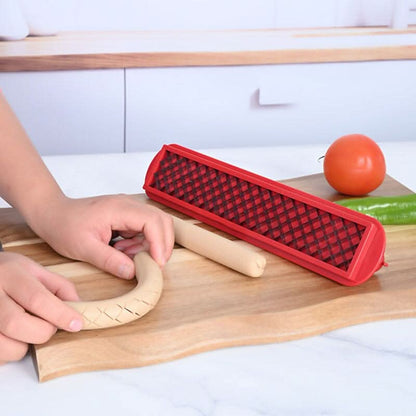 Hot Dog Cutter with Criss-Cross Slots for Uniform Cooking