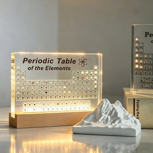 Illuminated Element Display: Real Samples in Acrylic Block