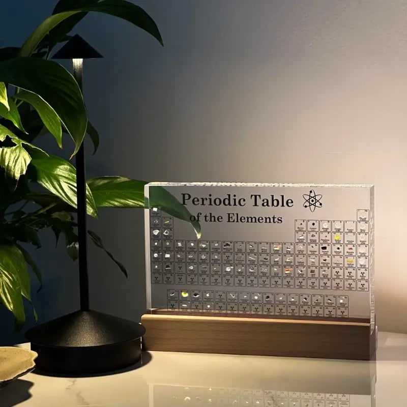 Illuminated Element Display: Real Samples in Acrylic Block