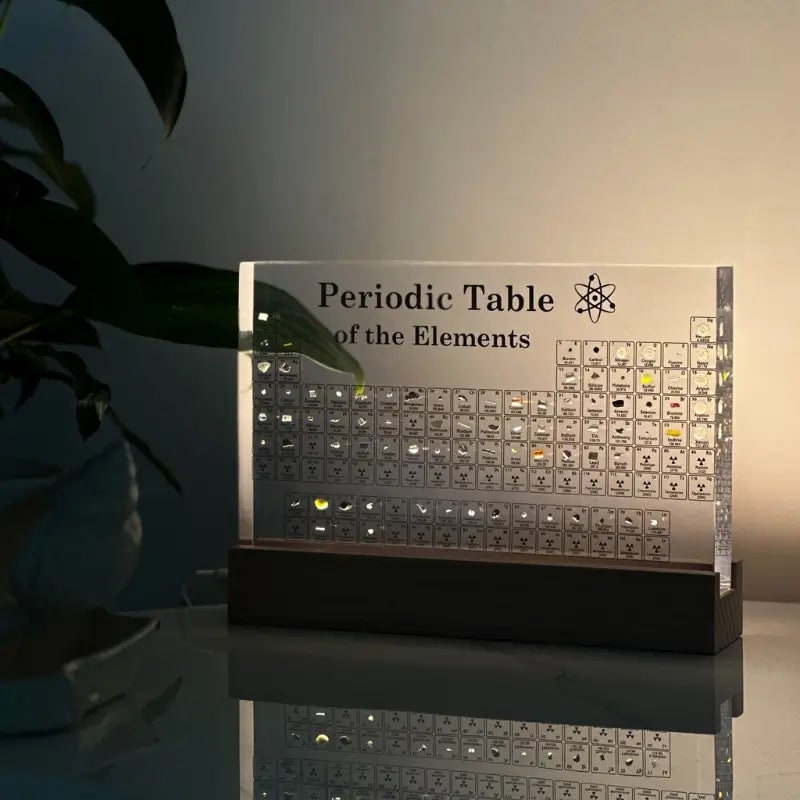 Illuminated Element Display: Real Samples in Acrylic Block