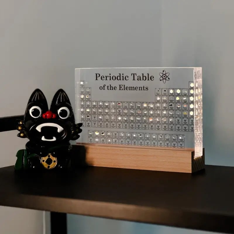 Illuminated Element Display: Real Samples in Acrylic Block
