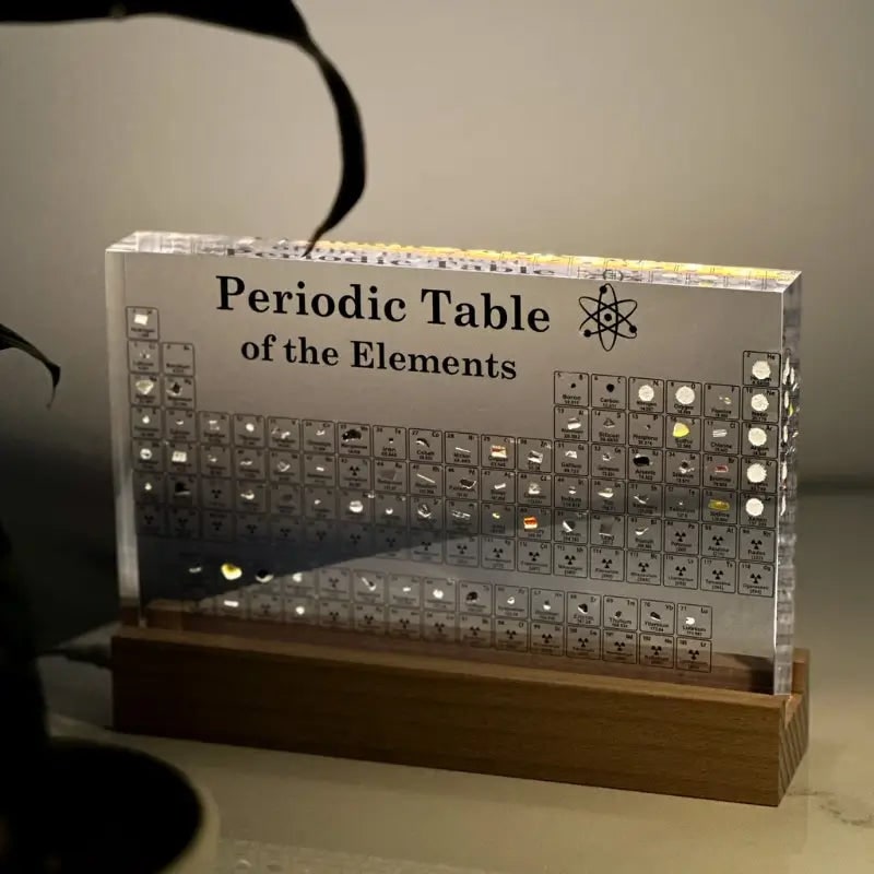 Illuminated Element Display: Real Samples in Acrylic Block