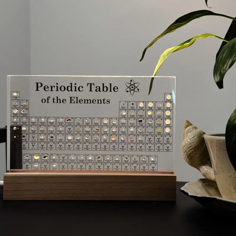 Illuminated Element Display: Real Samples in Acrylic Block