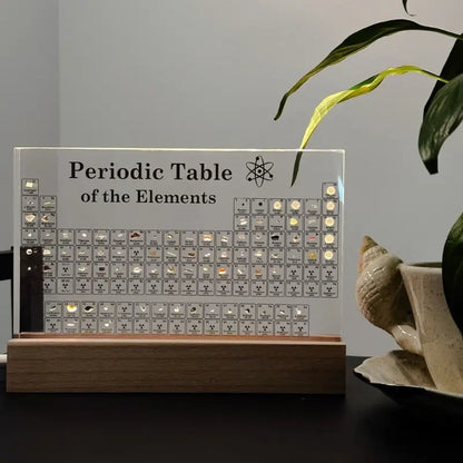 Illuminated Element Display: Real Samples in Acrylic Block