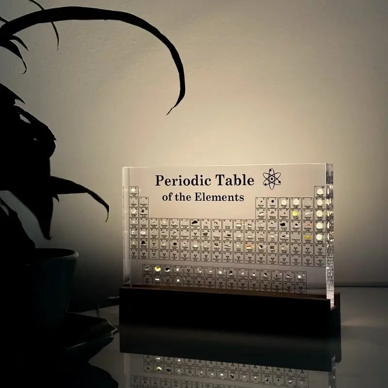 Illuminated Element Display: Real Samples in Acrylic Block
