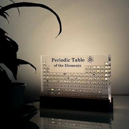 Illuminated Element Display: Real Samples in Acrylic Showcase