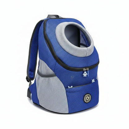 Breathable Mesh Pet Backpack Carrier with Adjustable Straps and Safety Clip for Dogs and Cats