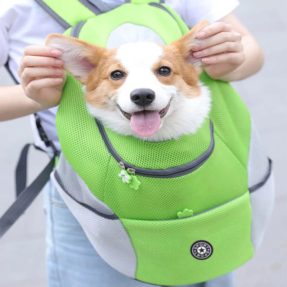 Breathable Mesh Pet Backpack Carrier with Adjustable Straps and Safety Clip for Dogs and Cats