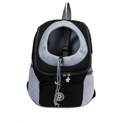 Breathable Mesh Pet Backpack Carrier with Adjustable Straps and Safety Clip for Dogs and Cats