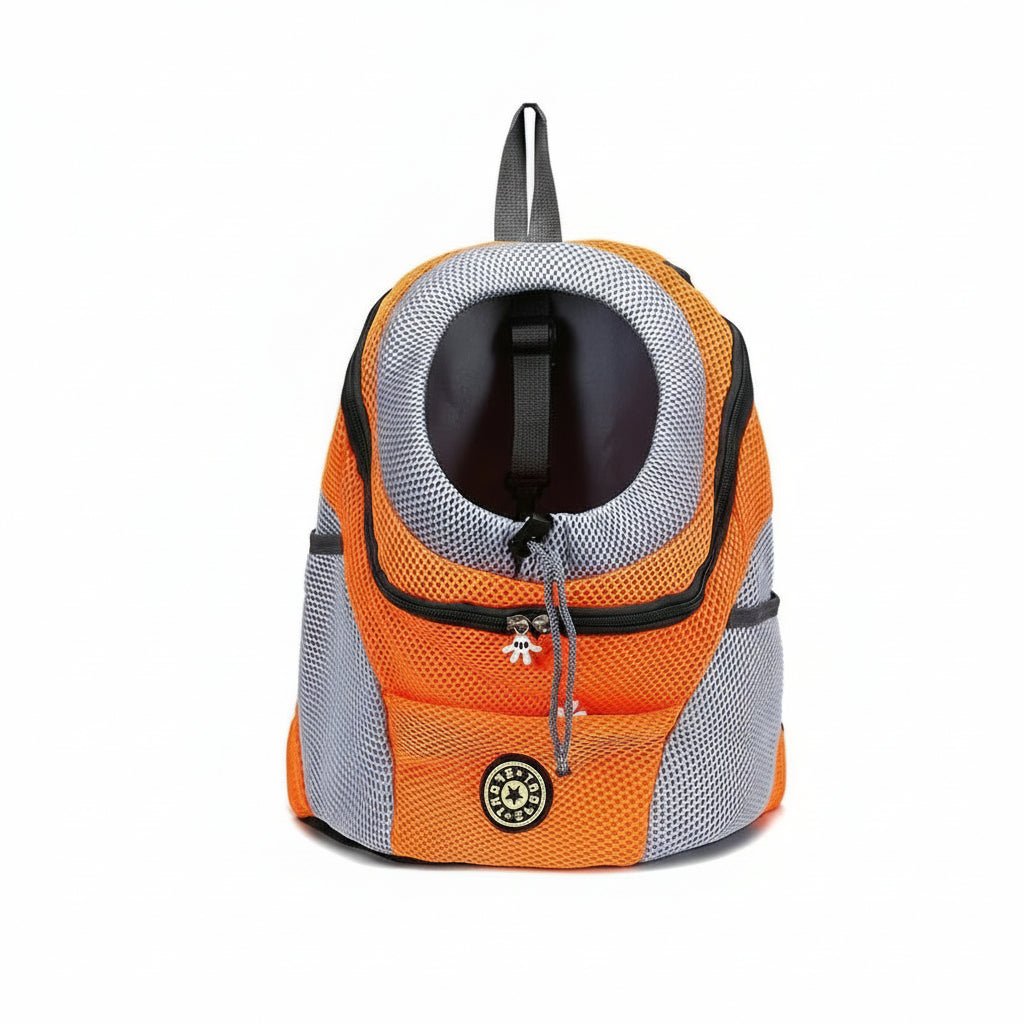 Breathable Mesh Pet Backpack Carrier with Adjustable Straps and Safety Clip for Dogs and Cats