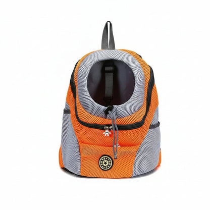 Breathable Mesh Pet Backpack Carrier with Adjustable Straps and Safety Clip for Dogs and Cats