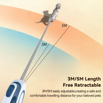 Retractable Dog Leash with 360° Tangle-Free Design - 3M/5M Length