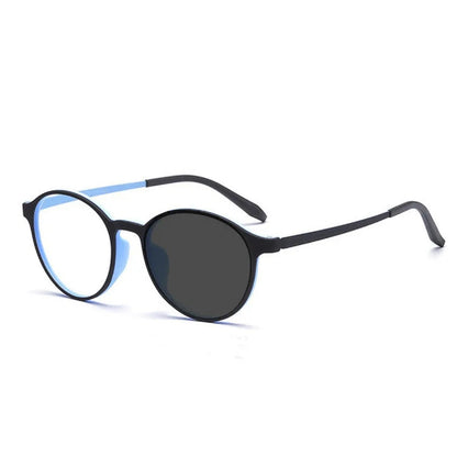 Lightweight Round Reading Glasses with Blue Light Filter - Titanium Magnifiers