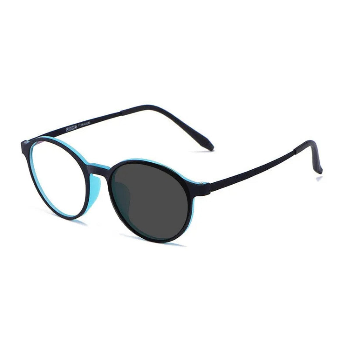 Lightweight Round Reading Glasses with Blue Light Filter - Titanium Magnifiers