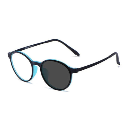 Lightweight Round Reading Glasses with Blue Light Filter - Titanium Magnifiers