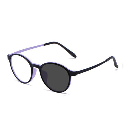 Lightweight Round Reading Glasses with Blue Light Filter - Titanium Magnifiers