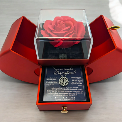 Timeless Clover Rose - A Heartfelt Gift for Your Daughter