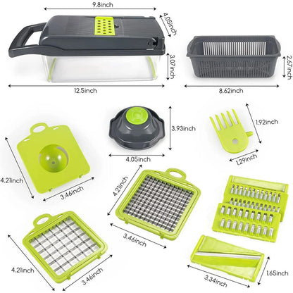 Multi-Function Vegetable Slicer – 18 Tools in One Kitchen Gadget