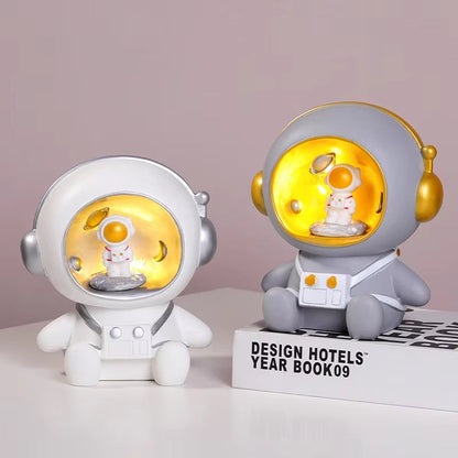 2-in-1 Night Light and Astronaut Piggy Bank for Children