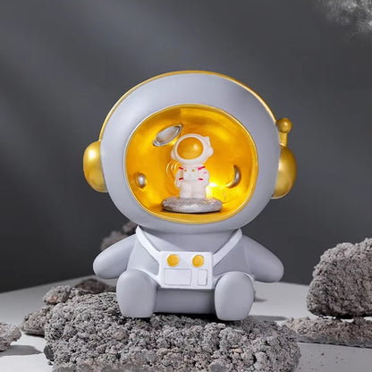 2-in-1 Night Light and Astronaut Piggy Bank for Children