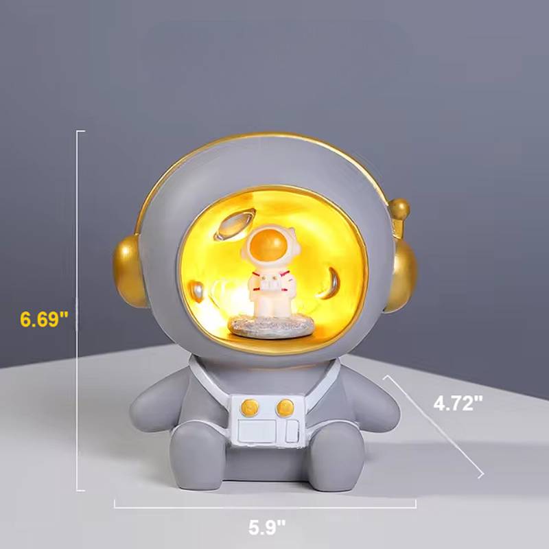2-in-1 Night Light and Astronaut Piggy Bank for Children