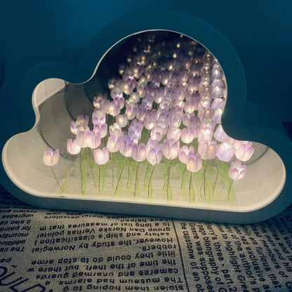 Tulip Cloud LED Mirror – Decorative Design with Enchanting Illumination