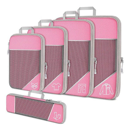 Compression Travel Set – Space-Saving Packing Cubes for Organized Luggage