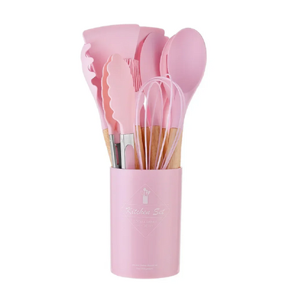 Set of 12 Silicone Cooking Tools for Kitchen Use