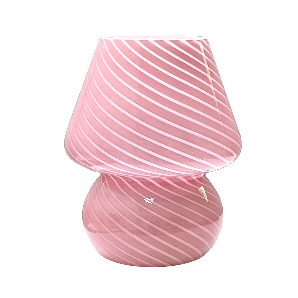 Mushroom Lamp with Vintage Striped Design