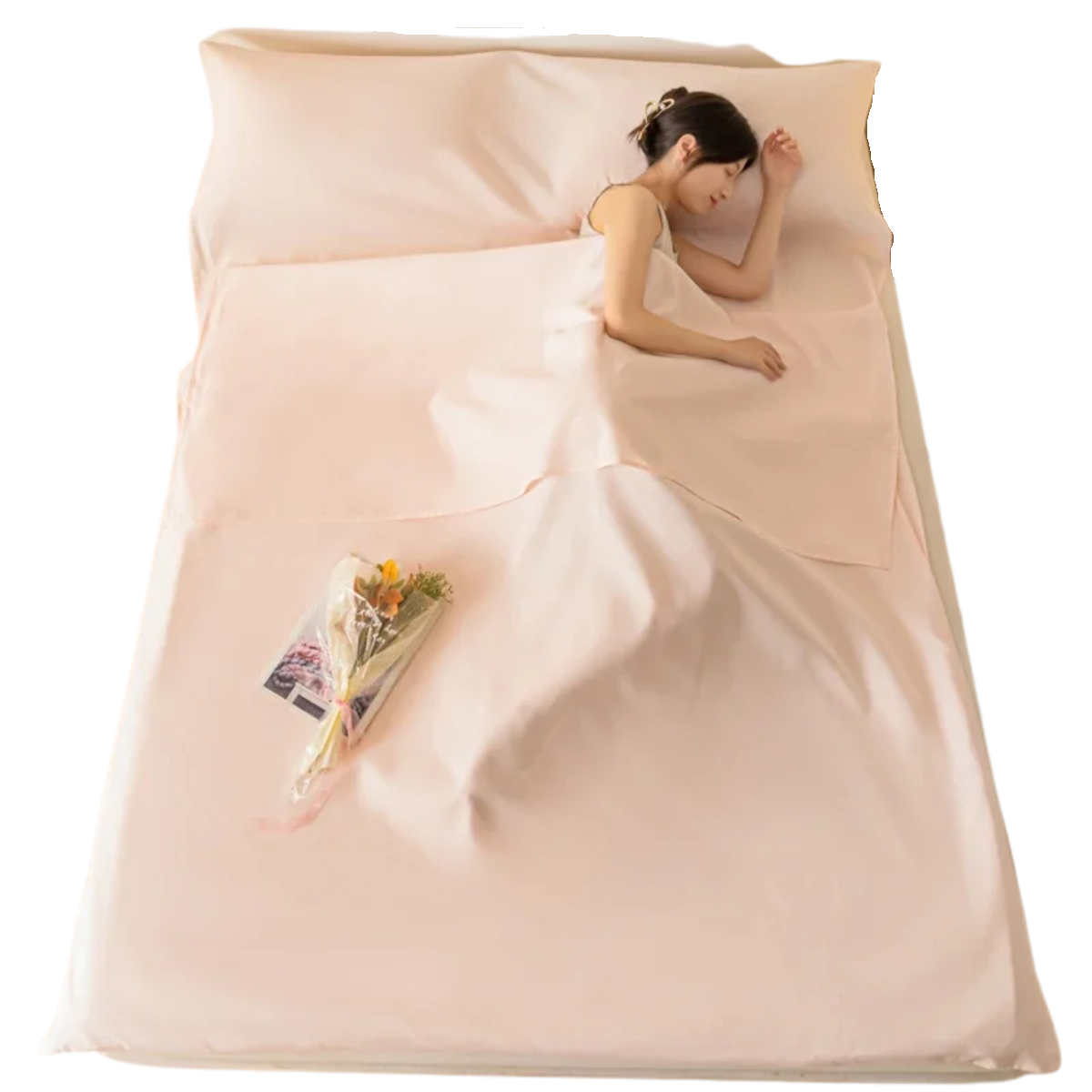 Lightweight Cotton Travel Sheet - Sleeping Bag Liner for Camping & Hotels