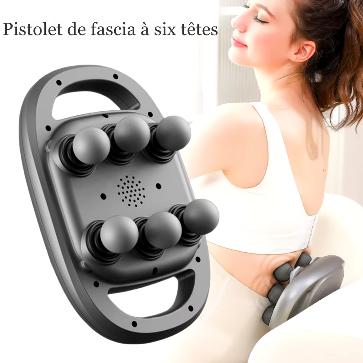 6 Head Electric Massage Device with Interchangeable Attachments