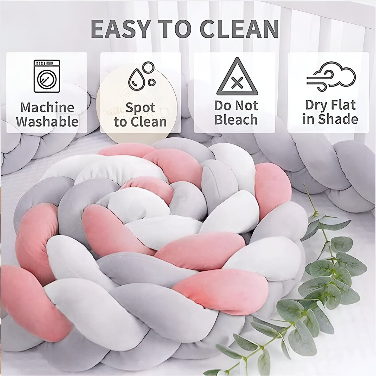 CozyGuard Baby Crib Bumper – Soft & Safe Protection