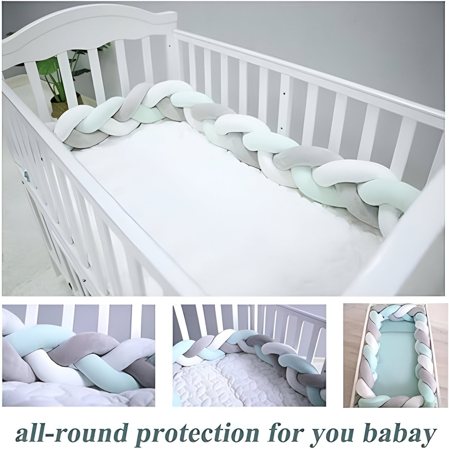 CozyGuard Baby Crib Bumper – Soft & Safe Protection