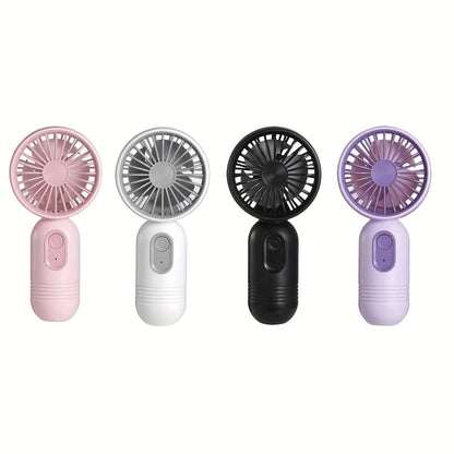 USB Rechargeable Mini Handheld Fan with 3 Speed Settings - Portable for Travel, Office, Outdoor Use