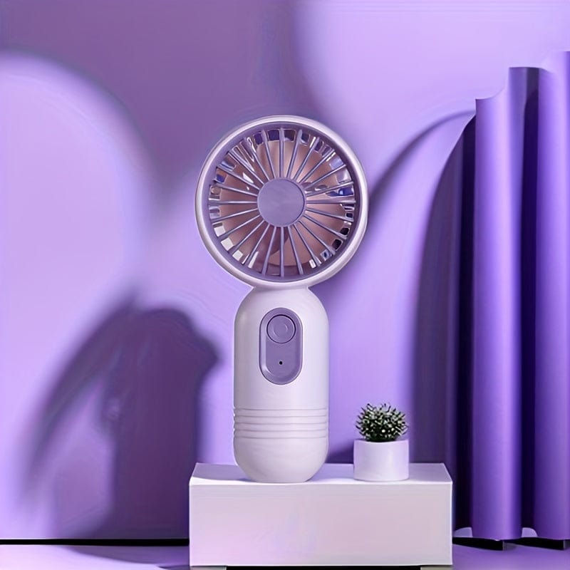 USB Rechargeable Mini Handheld Fan with 3 Speed Settings - Portable for Travel, Office, Outdoor Use