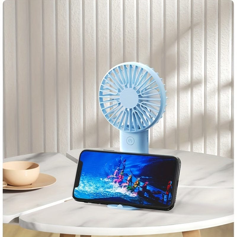 Portable Mini Handheld Fan - USB Rechargeable Electric for Home, Office, Travel - Quiet Cooling Device