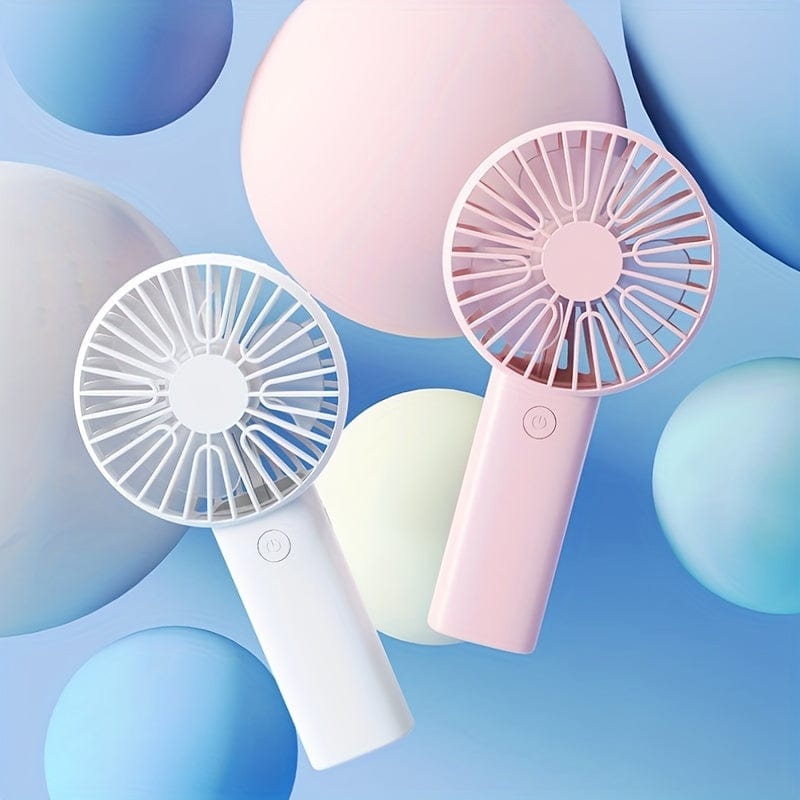Portable Mini Handheld Fan - USB Rechargeable Electric for Home, Office, Travel - Quiet Cooling Device