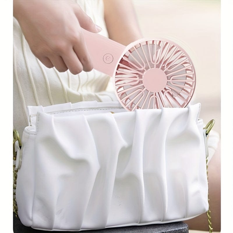 Portable Mini Handheld Fan - USB Rechargeable Electric for Home, Office, Travel - Quiet Cooling Device