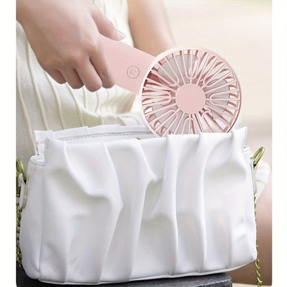 Portable Mini Handheld Fan - USB Rechargeable Electric for Home, Office, Travel - Quiet Cooling Device