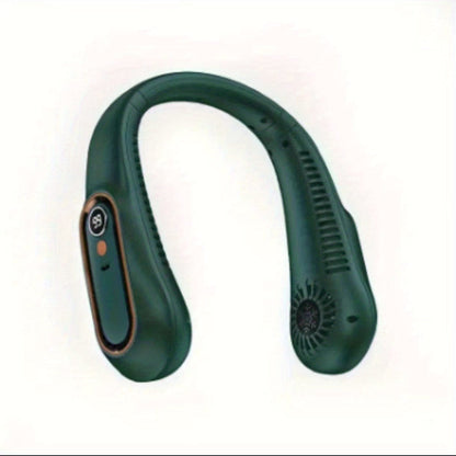 Portable Bladeless Neck Fan with USB – 5-Speed Cooler and Digital Display