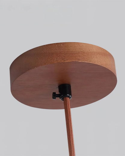 Ceramic Pendant Light with Wavy Shade – Japandi Style for Bedside Illumination