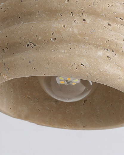 Ceramic Pendant Light with Wavy Shade – Japandi Style for Bedside Illumination